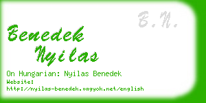 benedek nyilas business card